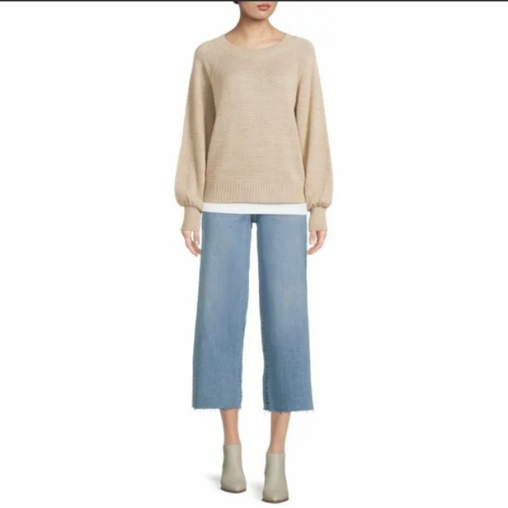 NWT High Rise Wide Leg Button Fly Crop Jeans in Plus Sizes 16 and 18